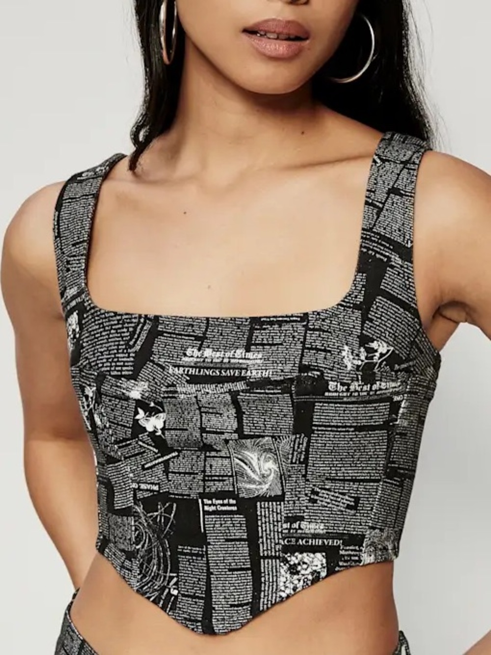 Reformation Jeans Raya Style Zine Denim Bustier Top